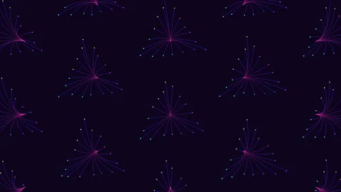 Futuristic purple dot pattern on black background Vídeos de archivo 263554639