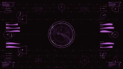 Futuristic purple HUD interface featuring particle collider telemetry and s.. Stock Footage 334100154