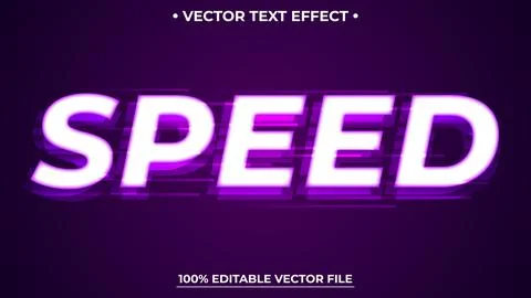 Futuristic purple light editable text effect editable font vector file Illustrazione stock