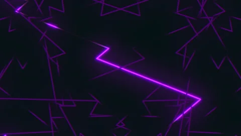 Futuristic purple lightning bolts in diagonal pattern on black background Stock Footage 270412246