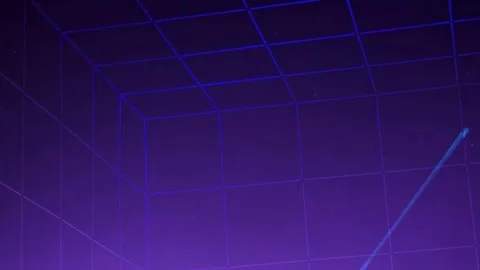 Futuristic purple neon grid background Stock Footage 337800484
