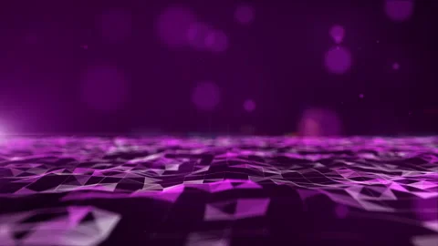 Futuristic purple polygonal triangle connecting points space. Stock Footage 146311079