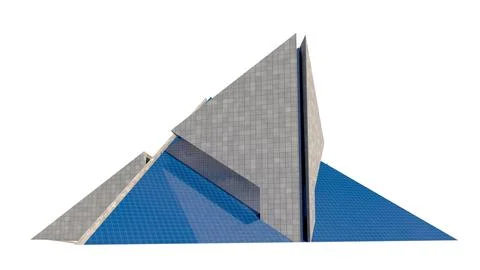 Futuristic Pyramidal Architecture Stock Illustration