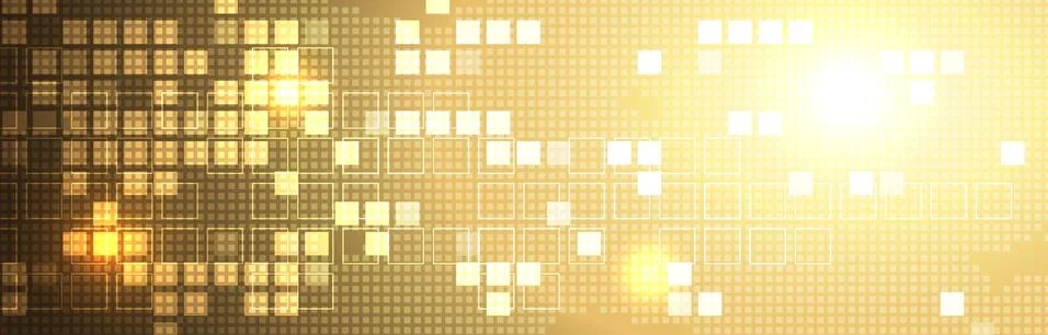 Futuristic quadratic technology background Stock Illustration