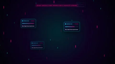 Futuristic Quantum Data Tunnel and Analytics Dashboard Activation Stock Footage 347894999