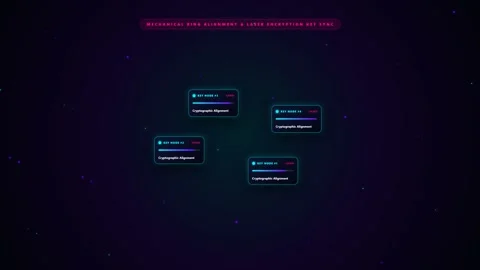 Futuristic Quantum Encryption Seal Activation Sequence Stock Footage 347626697