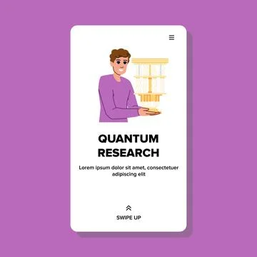 Futuristic quantum research vector Stock Illustration