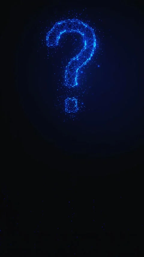 Futuristic Question Mark Loop Animation Vertical Network Background tech vibes Stock Footage 331845751