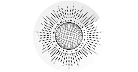 Futuristic radar display on white background. Stock Footage 76011542