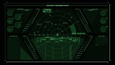 Futuristic radar / Interface / Digital screen / Ultra detailed abstract Stock Footage 139349452
