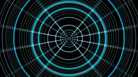 Futuristic Radar Scanner HUD Interface Animation, Digital Targeting System Stock Footage 337189826