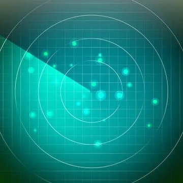 Futuristic Radar Vector. Territory With Smooth Light Beneath. Stock Illustration