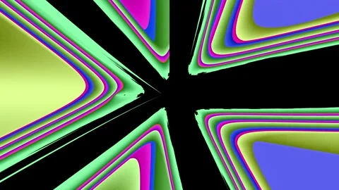 Futuristic radial crystal pulse abstract loop with neon cyan magenta energy.. Video stock 333860319