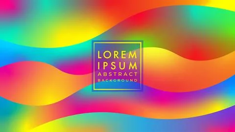 Futuristic rainbow fluid layer vector illustration. Colorful abstract backg.. Illustrazione stock