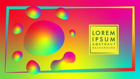 Futuristic rainbow splash vector illustration with rickety square frame sha.. Stock Illustration