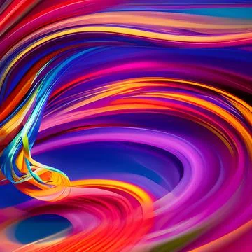 Futuristic random image background, colourful cloud smoke abstract line desig 스톡 일러스트