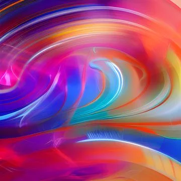 Futuristic random image background, colourful cloud smoke abstract line desig Stock Illustration