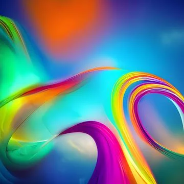Futuristic random image background, colourful cloud smoke abstract line desig 스톡 일러스트