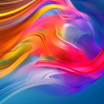 Futuristic random image background, colourful cloud smoke abstract line desig Stock Illustration