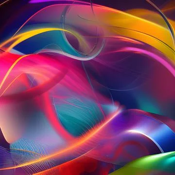 Futuristic random image background, colourful cloud smoke abstract line desig 스톡 일러스트