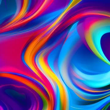 Futuristic random image background, colourful cloud smoke abstract line desig Stock Illustration