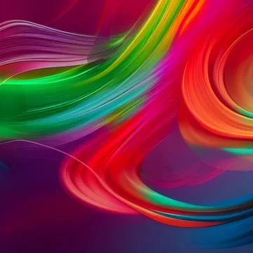 Futuristic random image background, colourful cloud smoke abstract line desig Illustrazione stock
