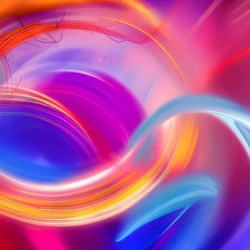 Futuristic random image background, colourful cloud smoke abstract line desig Stock Illustration