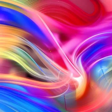 Futuristic random image background, colourful cloud smoke abstract line desig Illustrazione stock