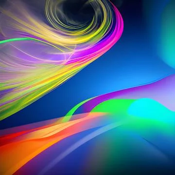 Futuristic random image background, colourful cloud smoke abstract line desig 스톡 일러스트