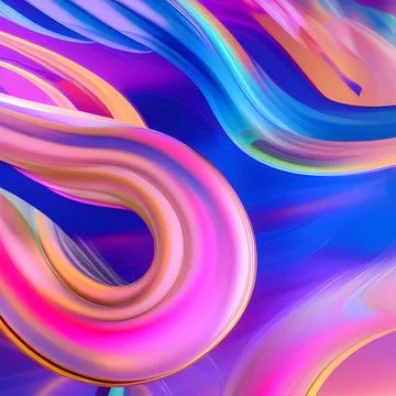 Futuristic random image background, colourful cloud smoke abstract line desig Stock Illustration