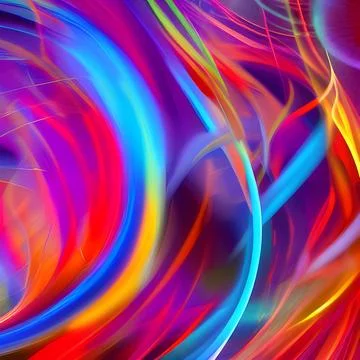 Futuristic random image background, colourful cloud smoke abstract line desig Stock Illustration