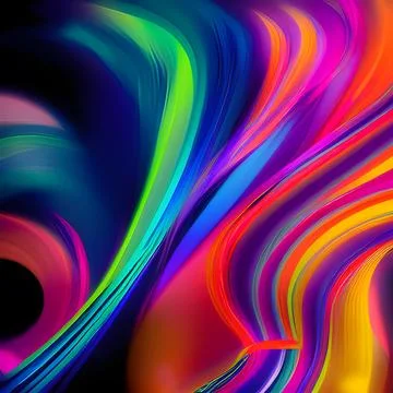 Futuristic random image background, colourful cloud smoke abstract line desig Illustrazione stock
