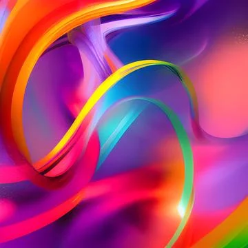 Futuristic random image background, colourful cloud smoke abstract line desig Stock Illustration