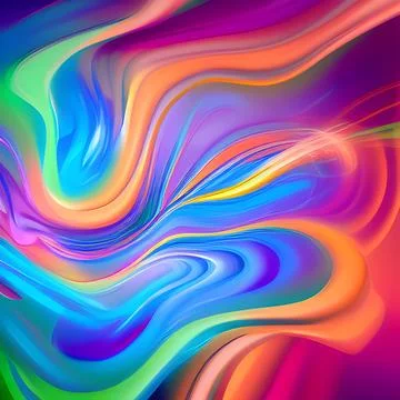 Futuristic random image background, colourful cloud smoke abstract line desig Illustrazione stock