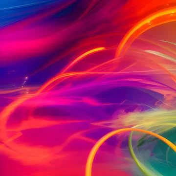 Futuristic random image background, colourful cloud smoke abstract line desig Stock Illustration