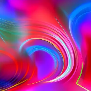 Futuristic random image background, colourful cloud smoke abstract line desig Stock Illustration