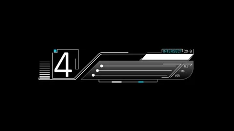 Futuristic Ranking Information Panel With Large Numeric Level Status Rows Vidéo 341520761