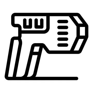 Futuristic ray gun pixel perfect icon representing weapon technology Stock Illustration