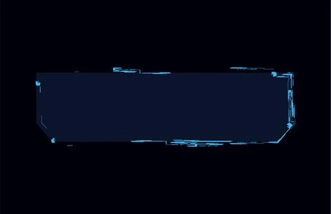 Futuristic rectangular frame, vector illustration for web design isolated on Stock Illustration