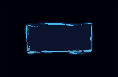 Futuristic rectangular shape border, vector information call bar digital tech Stock Illustration