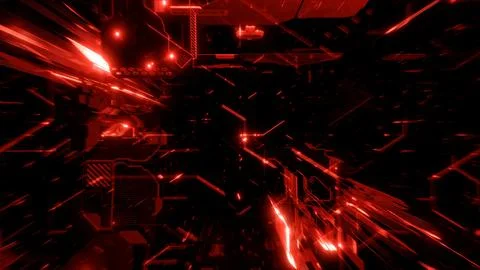 Futuristic Red Abstract Virtual Reality Gaming Cyber Showcase Banner Backgrou Stock Illustration