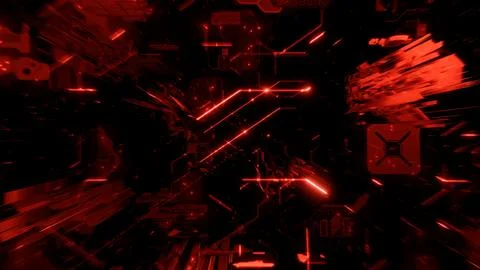 Futuristic Red Abstract Virtual Reality Gaming Cyber Showcase Banner Backgrou Stock Illustration
