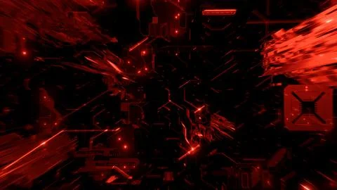 Futuristic Red Abstract Virtual Reality Gaming Cyber Showcase Banner Backgrou Stock Illustration
