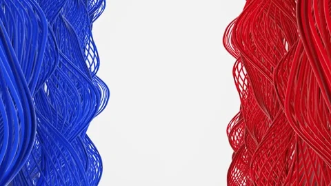 Futuristic Red and Blue Vertical Frame Looping Animation Stock Footage 314258106