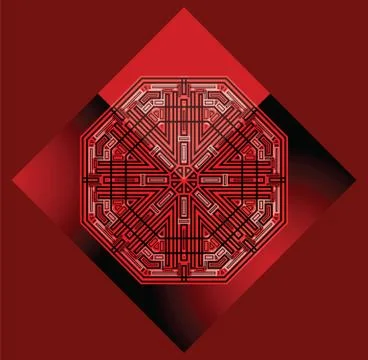 Futuristic red background Stock Illustration