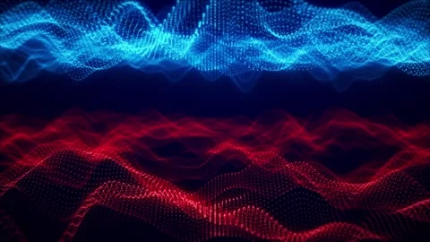 Futuristic red-blue background Stock Footage 307259781