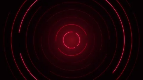 Futuristic red circular hud interface on black background. 4K Stock-Footage 341847710