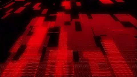 Futuristic red digital animated background. Abstract noise mosaic animation.. Stock Footage 291176233
