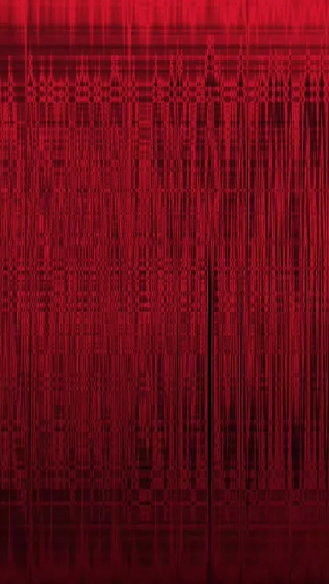Futuristic red digital glitch with vertical line distortions and geometric .. Stock Footage 321725567