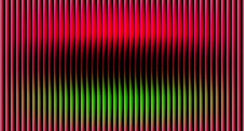 Futuristic Red Green Light Blend with Dark Shadow Center on Striped Texture Stock Illustration